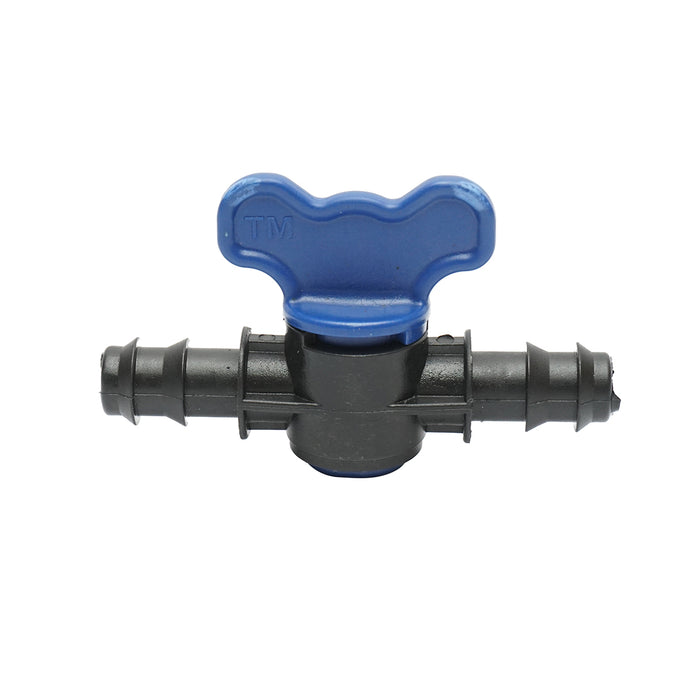 Rubinetto per tubo di gocciolamento uguale D16x16mm, PN4, per sistemi di irrigazione
