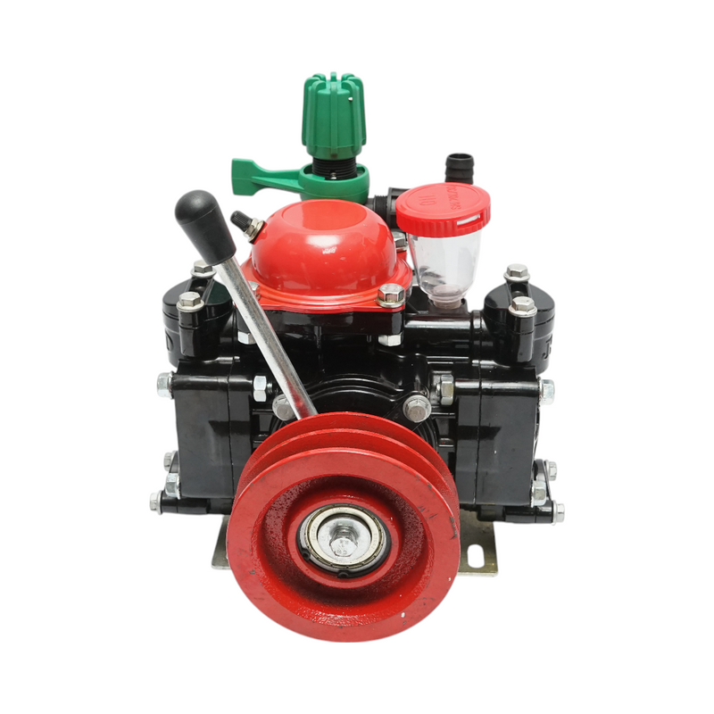 Pompa a 3 membrane (4 CV / 3 kW), portata 30 l/min, pressione 25 bar, velocità 500–600 giri/min
