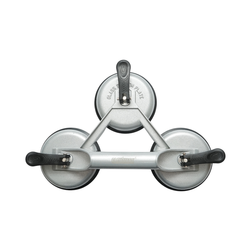 Dispositivo di sollevamento con 3 ventose in alluminio da 118 mm, portata 120-150 kg Crownman