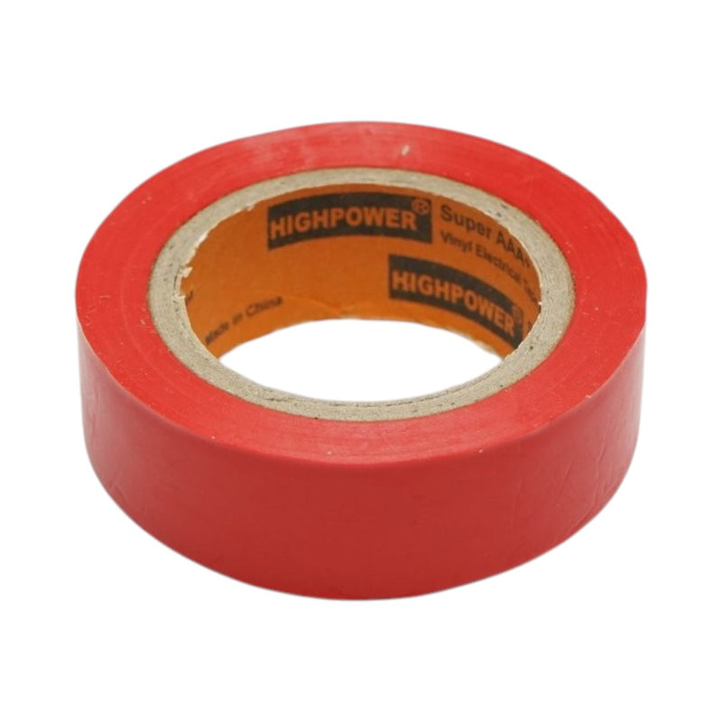 Nastro isolante in vinile rosso 19 mm x 9 m, ignifugo, qualità superiore AAA+ HighPower