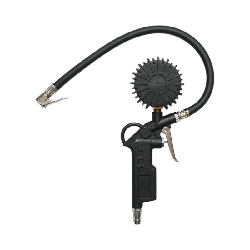 Pistola gonfiaggio pneumatici con tubo e manometro meccanico 0-12 bar Hoteche