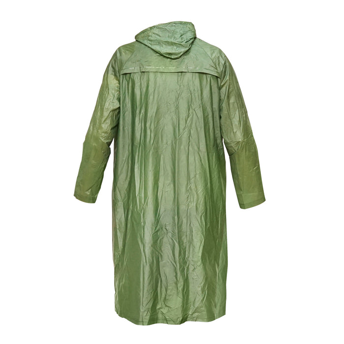 Mantella con cappuccio impermeabile taglia XXXL in PVC, con 2 tasche, chiusura con bottoni a pressione, verde scuro Breckner Germany