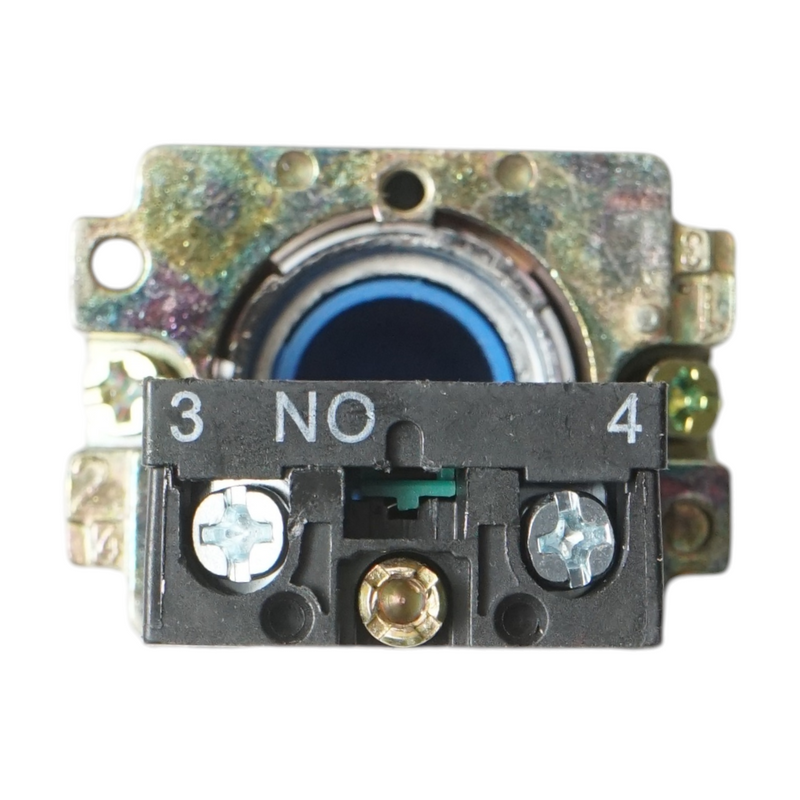 Pulsante di comando blu con coperchio protettivo 1NO, 400V/10A, LAY5, IP65 Breckner Germany