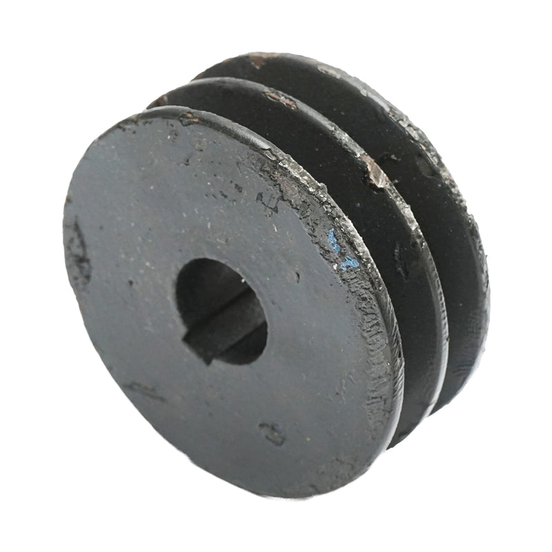 Puleggia a 2 gole, 87x34 mm, per albero da 24 mm con chiavetta