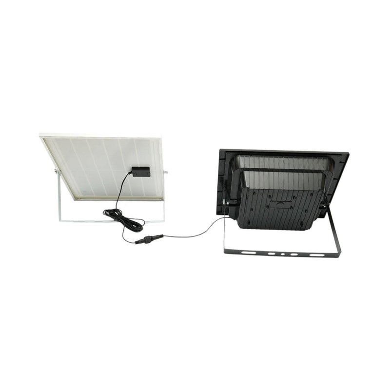 Faro LED da 200 W, 6500 K, con pannello solare da 12 W, batteria LiFePO4 da 8000 mAh e telecomando (IP67) Breckner Germany