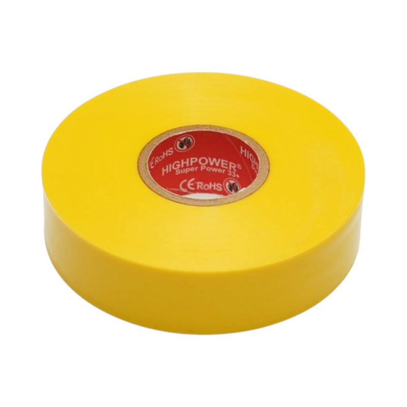 Nastro isolante in vinile giallo Premium Super Power 33+ HighPower 19 mm x 20 m