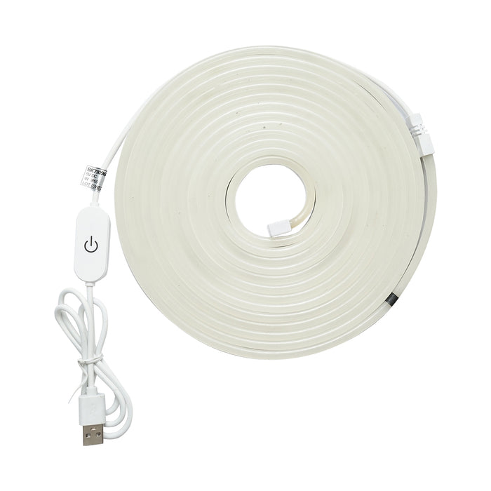 Striscia LED 3000K, 5V, USB, 5m IP65