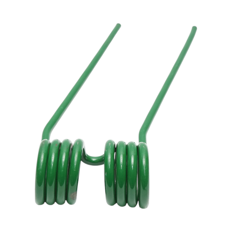 Dente elastico destro per rastrello raccoglifieno 105 × 370 × 9 mm, verde (Fella).