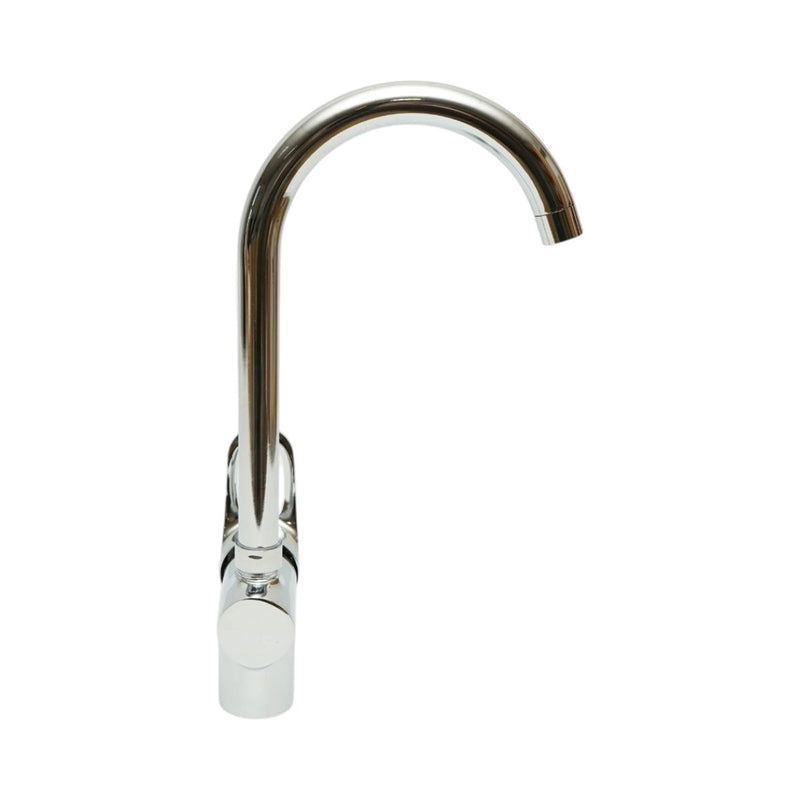 Miscelatore per lavello cucina con bocca alta, monocomando, finitura cromo lucido, flessibili inclusi Breckner Germany
