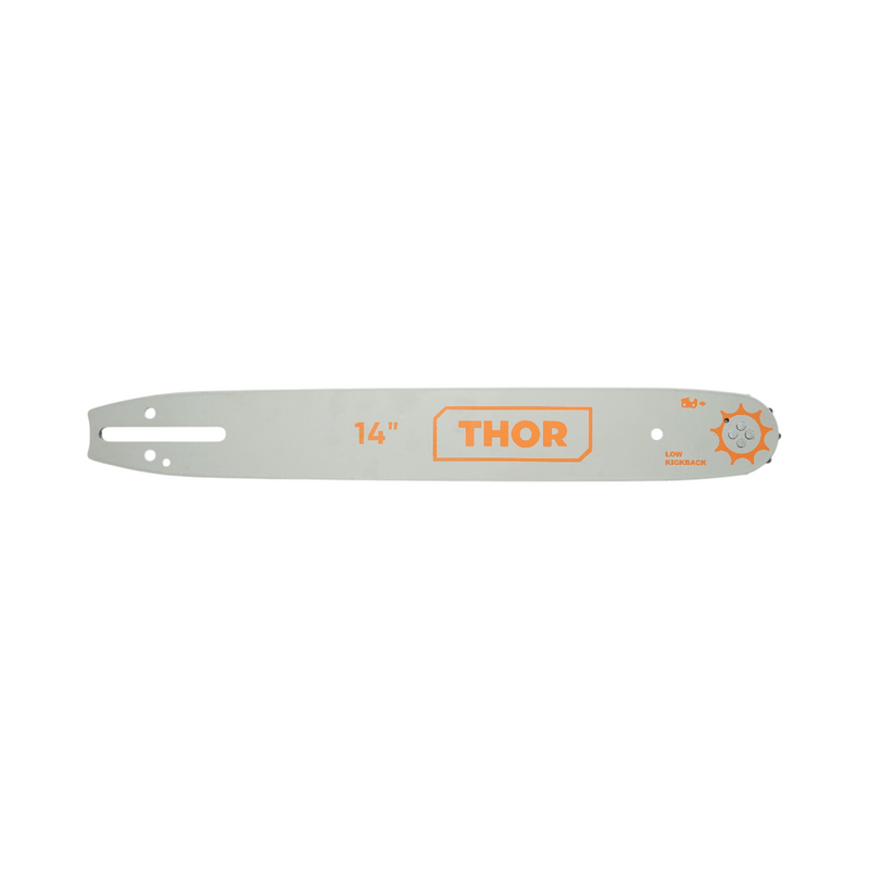 Set barra per motosega da 35 cm (14 pollici) con 2 catene passo 3/8 LP, 1,3 mm, 52 maglie – USO PROFESSIONALE THOR
