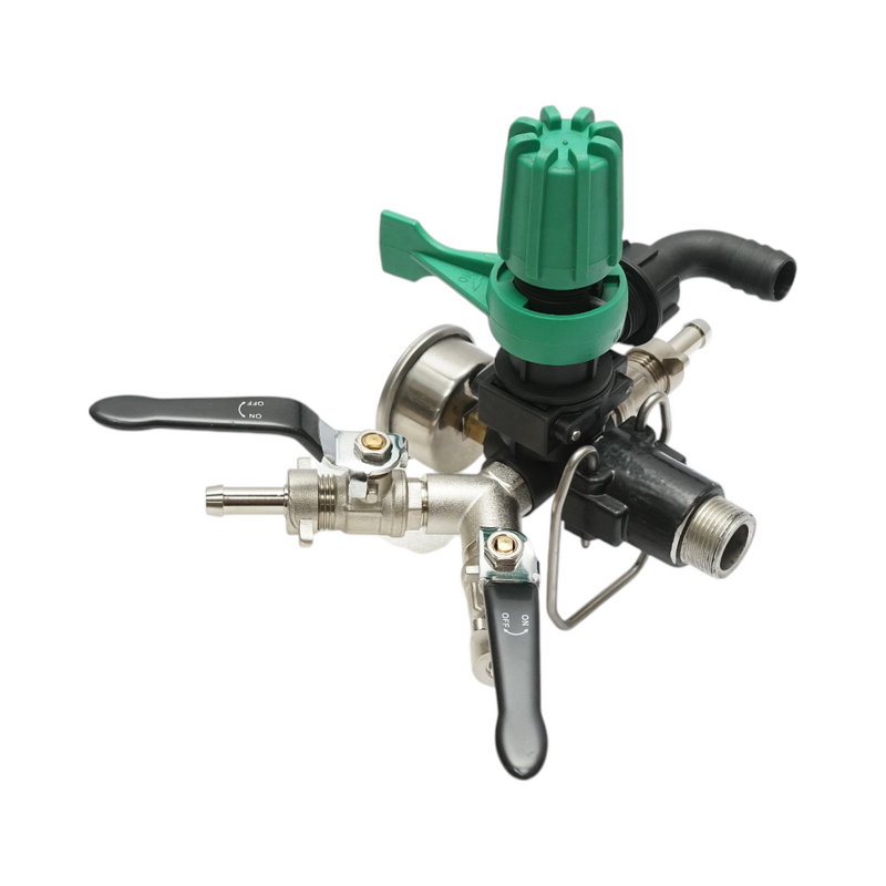 Valvola di controllo a 3 vie per irroratrice, manometro a bagno di glicerina da 1000 PSI
