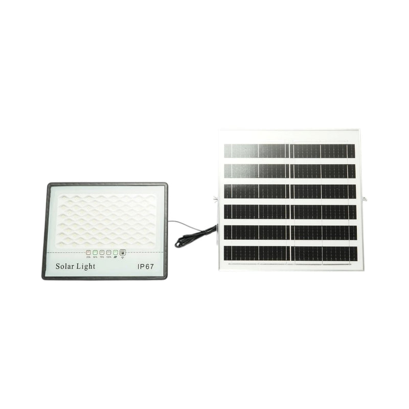 Faro LED da 200 W, 6500 K, con pannello solare da 15 W, batteria LiFePO4 da 10.000 mAh e telecomando (IP67) Breckner Germany