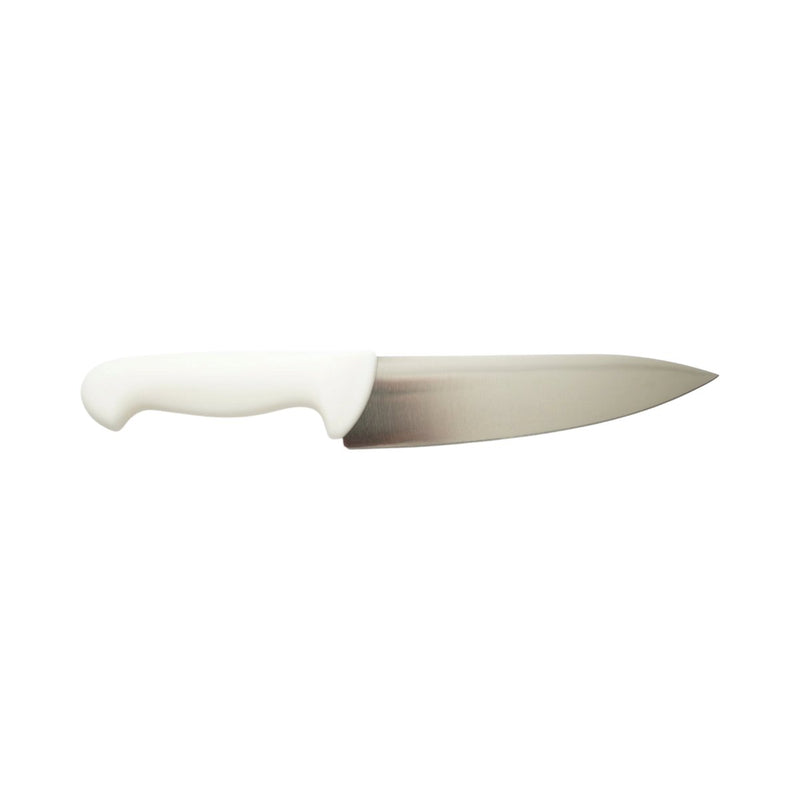 Coltello da chef professionale da 20 cm, lama in acciaio 5Cr15MoV, manico in PP bianco Breckner Germany
