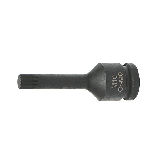 Chiave a bussola a percussione scanalata M10, 78 mm, 1/2 quadrato Cr-Mo
