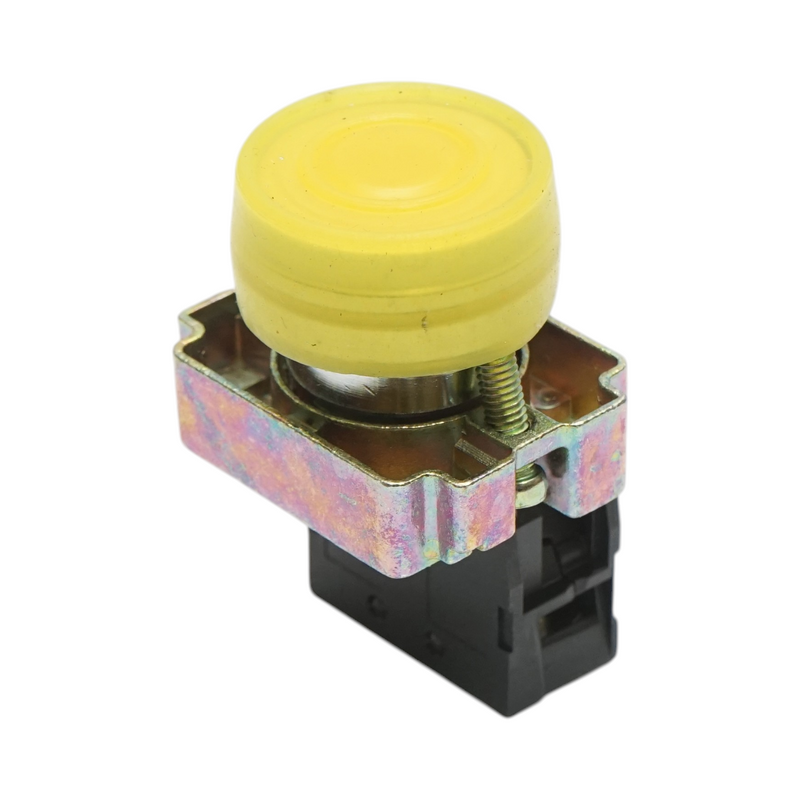 Pulsante di comando giallo con protezione IP65, 1NO, 400V/10A, LAY5 Breckner Germany