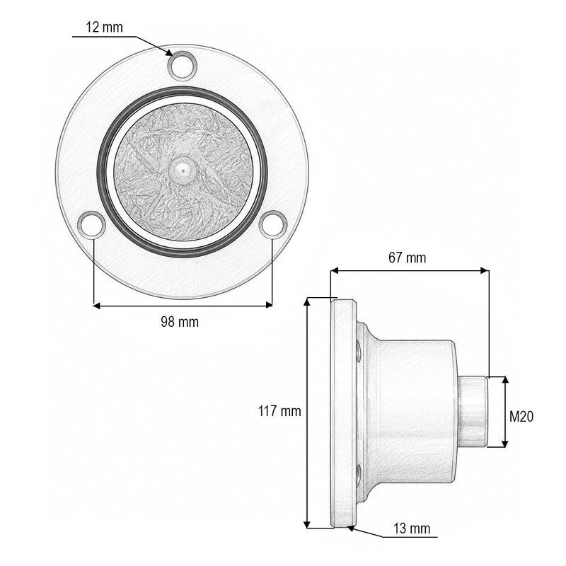 Mozzo per erpice a dischi Horsch (codice OEM 35115400, PN60046)