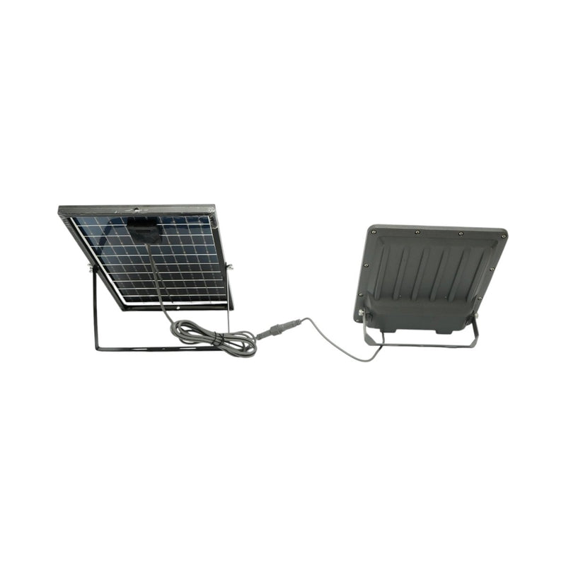 Faro LED da 200 W, 6500 K, con pannello solare bifacciale da 20 W, batteria LiFePO4 da 10.000 mAh e telecomando (IP66) Breckner Germany