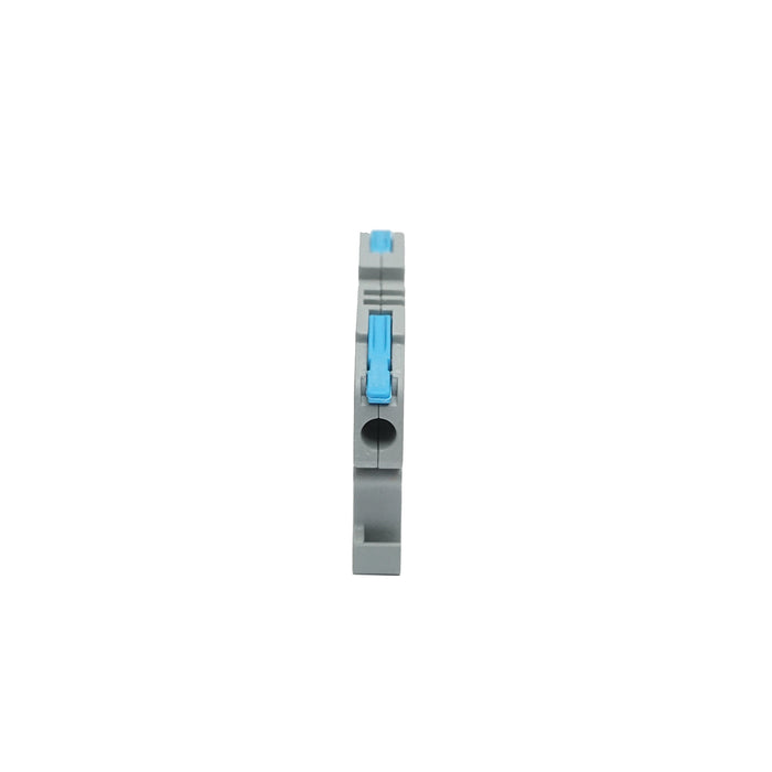 Connettore rapido per guida DIN 32A 450V, 2 poli 0,08-4mm, blu Leader