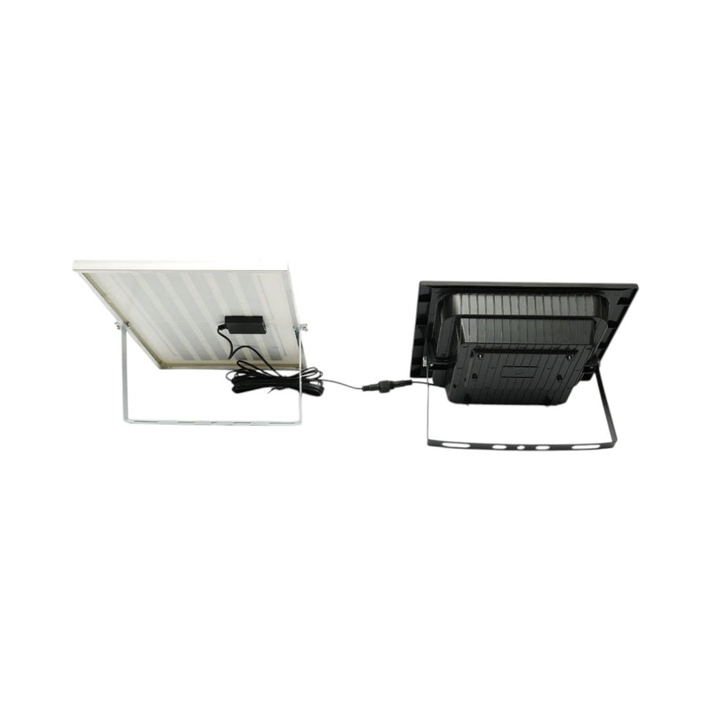 Faretto LED da 100 W, 6500 K, con pannello solare da 8 W, batteria LiFePO4 da 6000 mAh e telecomando (IP67) Breckner Germany