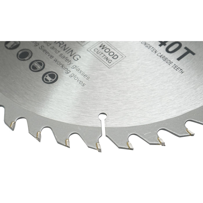 Disco circolare widia per legno 230x25,4mm, max. velocità. Crownman da 6600 giri/min, 40 denti
