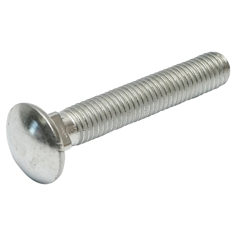 Set di 50 bulloni a testa tonda con quadro sottotesta (tipo aratro) zincati DIN 603 M10x60 mm