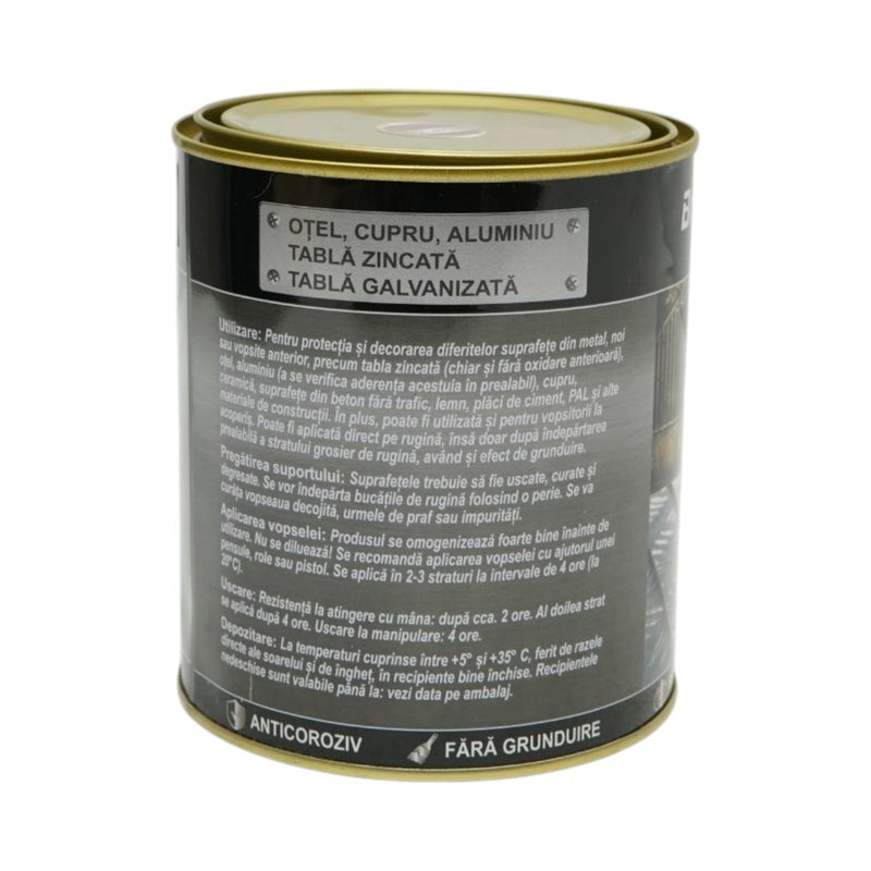 Smalto anticorrosivo 3 in 1 per metalli Imperial Red, 750 g, a base acqua, applicabile direttamente sulla ruggine. Breckner Germany