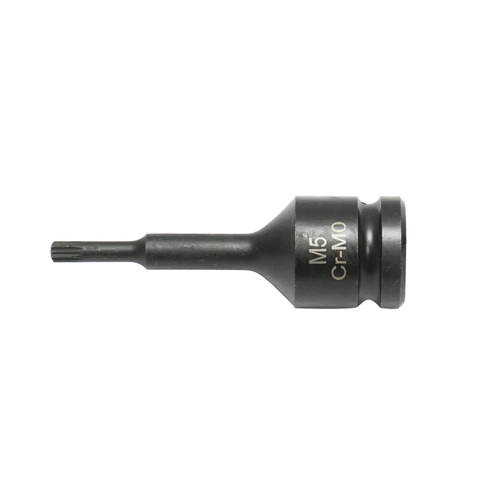 Chiave a bussola a percussione scanalata M5, 78 mm, 1/2 quadrato Cr-Mo