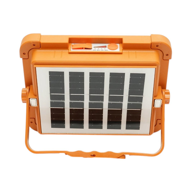 Faretto LED portatile da 200 W con pannello solare da 3 W, batteria da 12.000 mAh, 6 modalità di illuminazione, magnete, gancio e funzione power bank USB. Breckner Germany