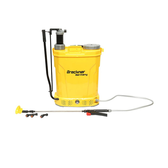 Nebulizzatore a Spalla 18 L Pompa Irroratrice Spruzzatore Pompa a zaino ELETTRICA MANUALE BATTERIA 12V 8Ah 3.1 l/min Breckner Germany