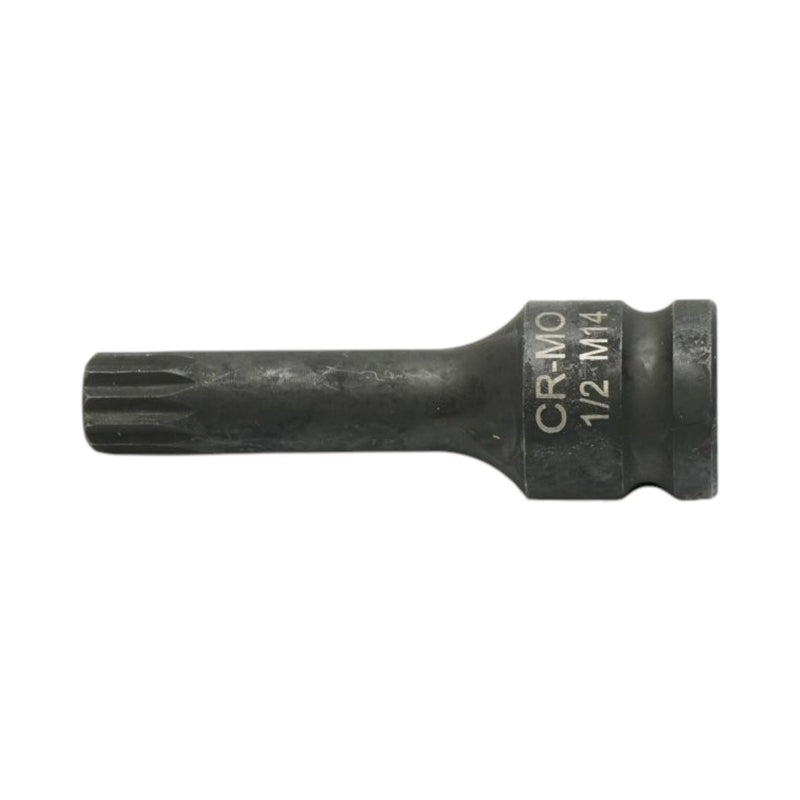 Bussola a inserto XZN (Spline) per avvitatori a impulsi M14, 78 mm, attacco quadro 1/2", Cr-Mo Breckner Germany
