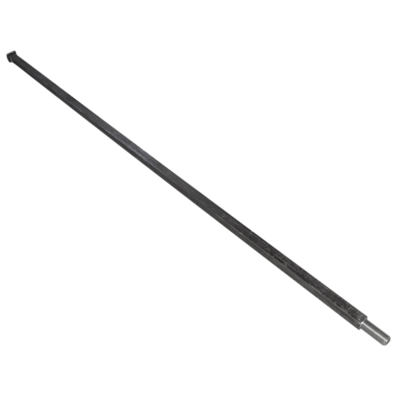 Asse quadrato lungo M27 (lunghezza 200 cm), sezione quadrata da 29 mm, per 11 dischi.