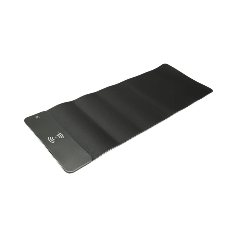 Mouse pad per gaming  con ricarica rapida wireless da 15 W, illuminazione LED RGB con 15 modalità e controllo touch, base antiscivolo in gomma, 80 × 30 cm
