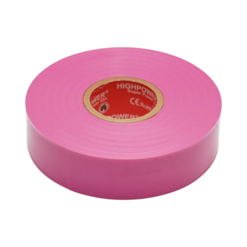 Nastro isolante in vinile rosa 19 mm x 20 m Premium Super Power 33+ HighPower
