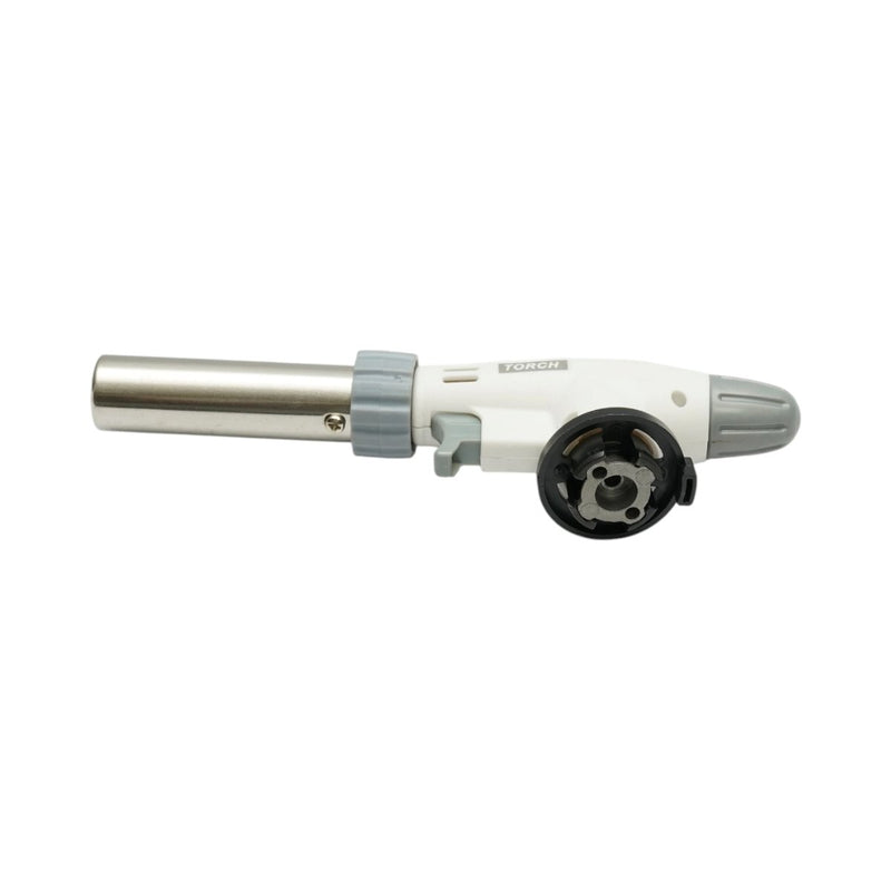 Testina per cannello a gas Master Torch, rotazione a 360 gradi, accensione piezoelettrica, fiamma regolabile fino a 1300°C.