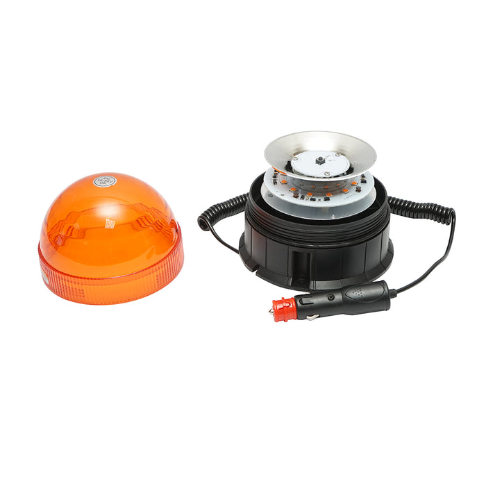Lampeggiante LED 12–24V con 3 funzioni e base magnetica