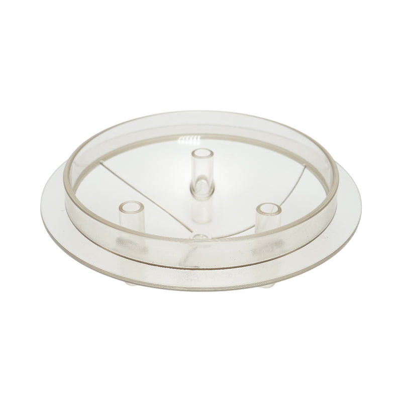 Coperchio trasparente per tanica da 40 litri con 3 uscite per mungitrice per mucche Breckner Germany