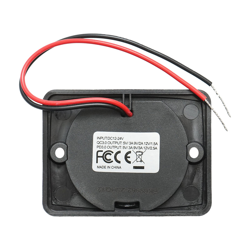 Caricabatterie universale da auto a doppia porta 12-24V, Type-C, USB Breckner Germany