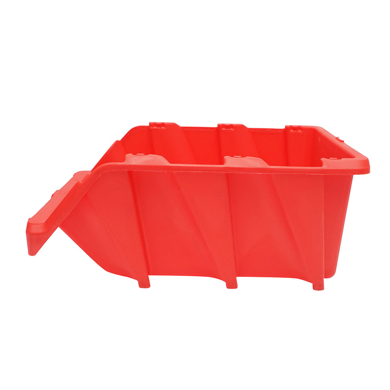 Scatola portaoggetti in plastica rossa, dimensioni 420x265x175 mm