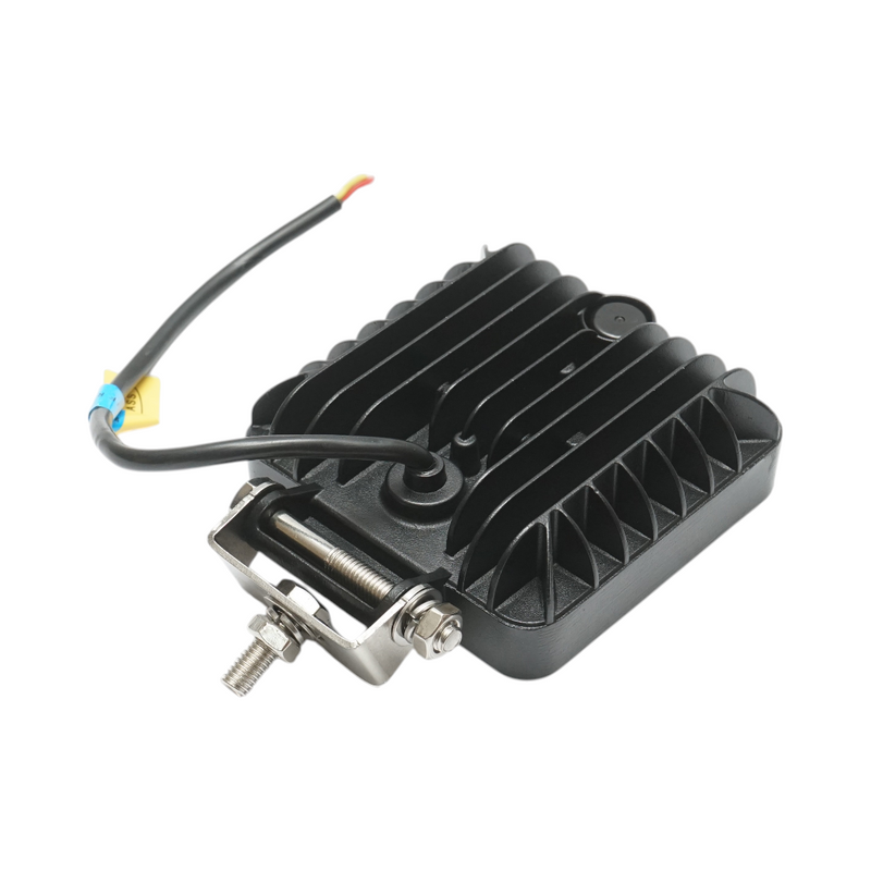 Faro a LED quadrato con DRL, 9-80 V, 36 W (bianco/giallo), corpo in alluminio 103x103x38 mm, IP67 Breckner Germany
