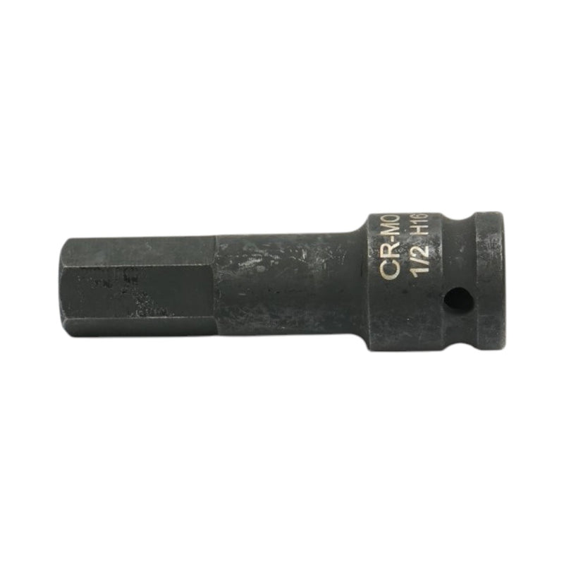 Bussola a impatto con attacco quadro da 1/2" e inserto esagonale H16, 78 mm, Cr-Mo Breckner Germany