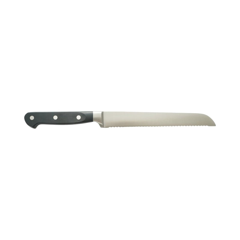 Coltello professionale per pane da 22 cm, lama in acciaio 5Cr15MoV, manico in ABS nero Breckner Germany