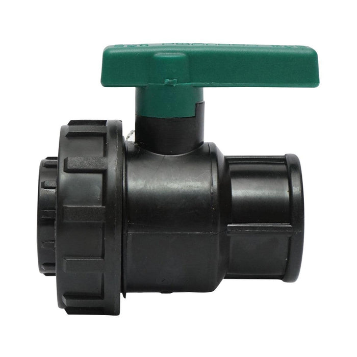 Valvola A Sfera per tubi irrigazione a goccia PN10-1" X 1", Rubinetto per Tubi Nastro di irrigazione a Goccia, Valvola A Sfera per sistemi di irrigazione a goccia PN10-1" X 1"