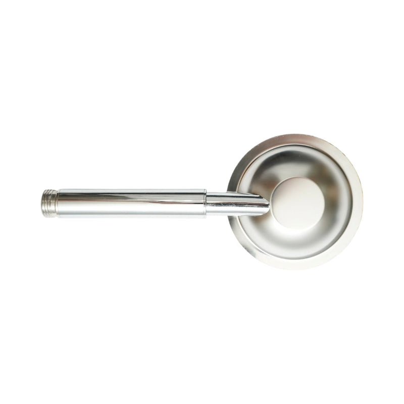 Soffione doccia rotondo, 1 funzione di getto (effetto pioggia), ugelli in silicone, finitura cromo lucido, acciaio inox, 100x225 mm