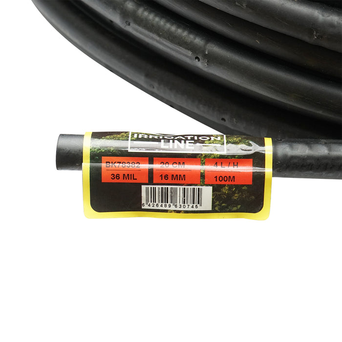 Tubo Ala gocciolante per acqua, rotolo 100M, 4L/H, D16mm, passo 20cm, Breckner Germany