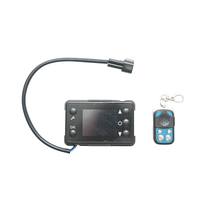 RISCALDATORE D’ARIA RISCALDATORI DA PARCHEGGIO PER L'AUTO RISCALDATORE PER AUTO 12V, 2KW, display LCD, con telecomando e candela Kyocera