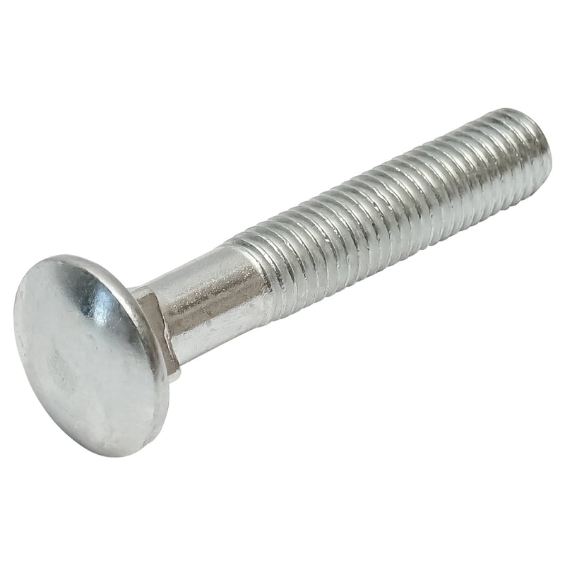 Set di 50 bulloni a testa tonda con quadro sottotesta (tipo aratro) zincati DIN 603 M12x70 mm
