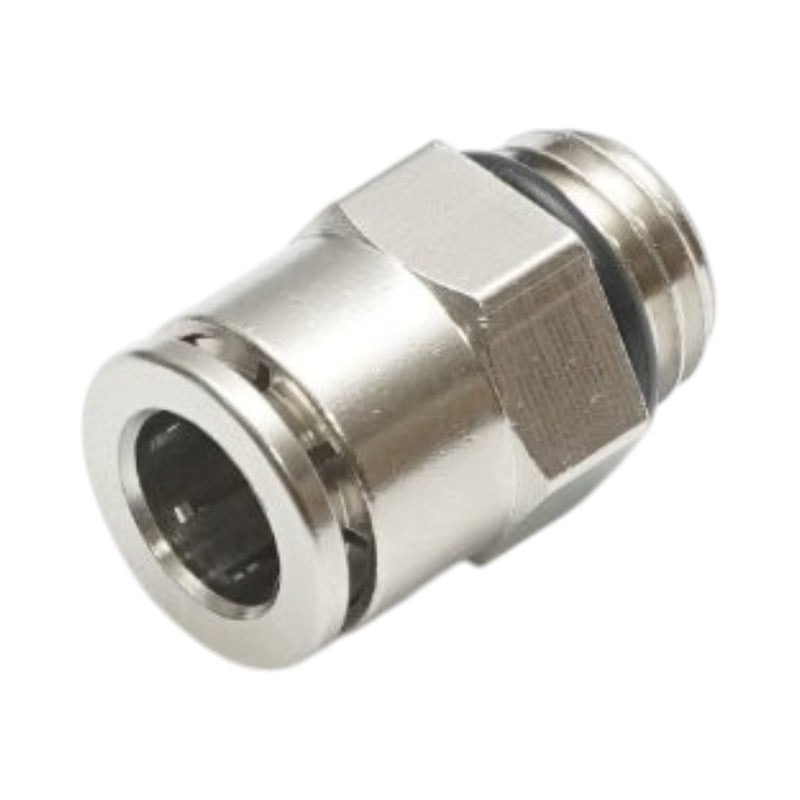 Raccordo rapido metallico diritto da 8 mm, filetto maschio M12
