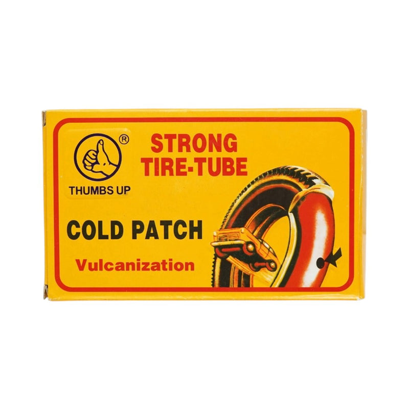 Set di 8 toppe ovali per la vulcanizzazione di pneumatici e camere d'aria (50x100 mm) + 1 tubetto di adesivo (20 ml)