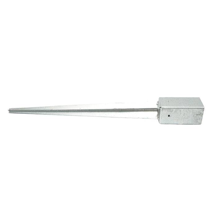 Supporto per palo tipo picchetto 71x71x750mm, acciaio zincato, galvanizzato