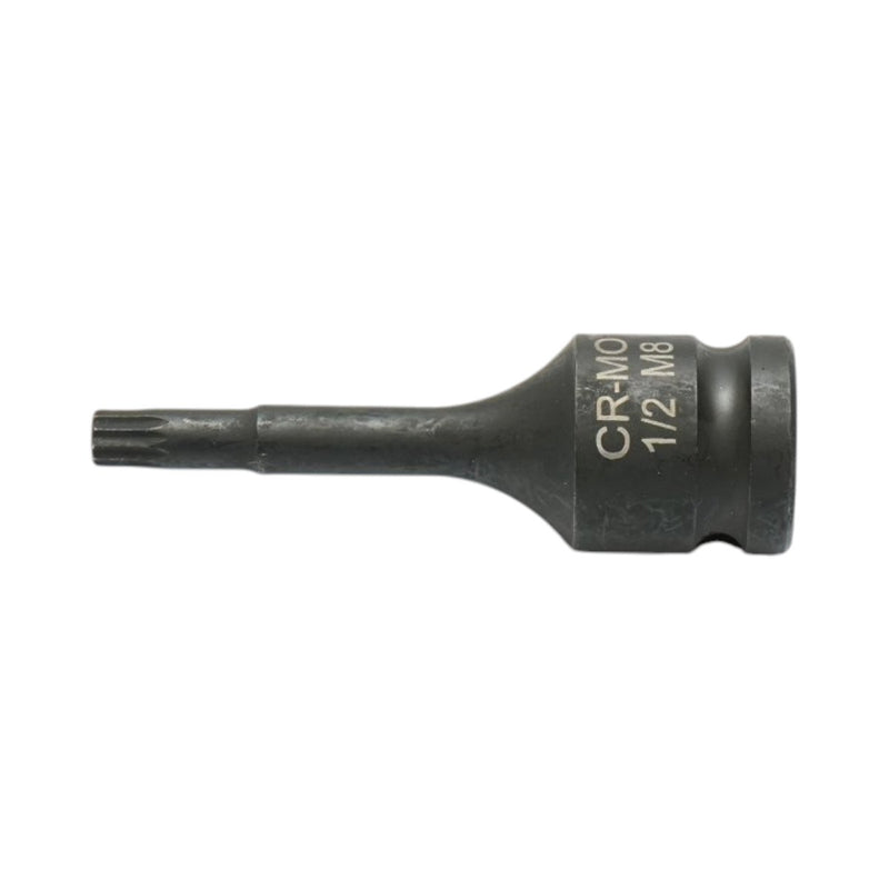 Bussola con inserto Spline M8 per avvitatori a impulsi, 78 mm, attacco quadro da 1/2", Cr-Mo Breckner Germany